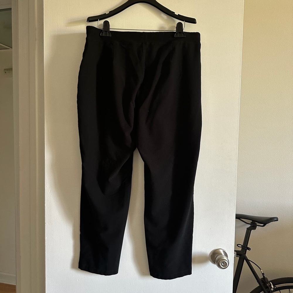 Eileen Fisher Black Stretch Business Casual Straight Leg Pants size Large - Picture 4 of 7